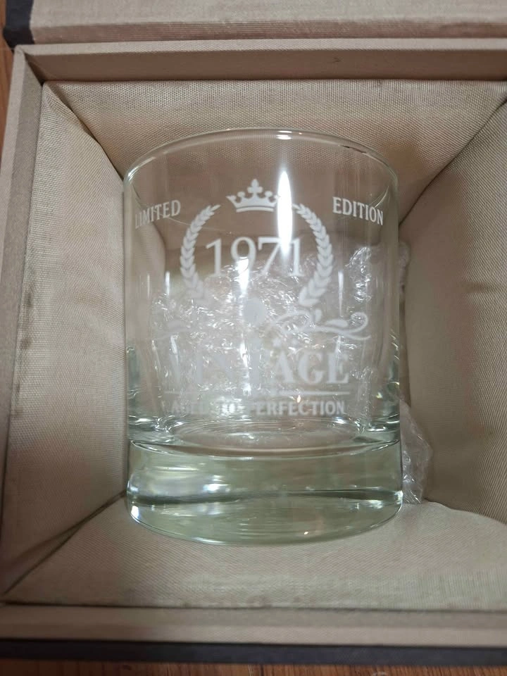 Personalized Vintage 1971 Birthday Whiskey Glass - photo 2