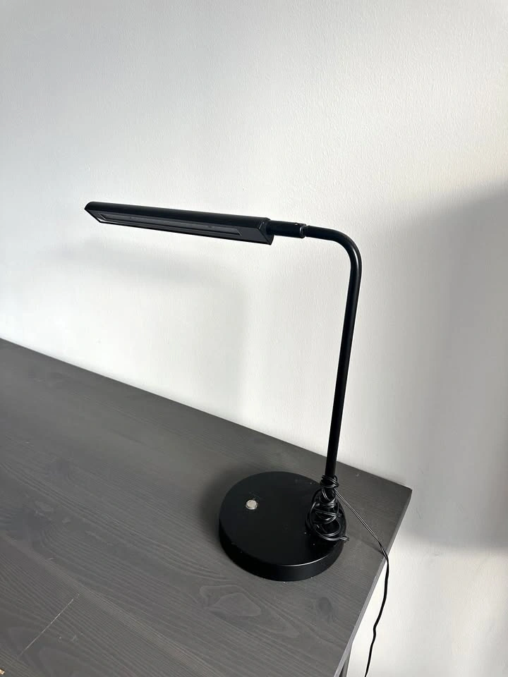 Black LED Desk Lamp with Adjustable Neck