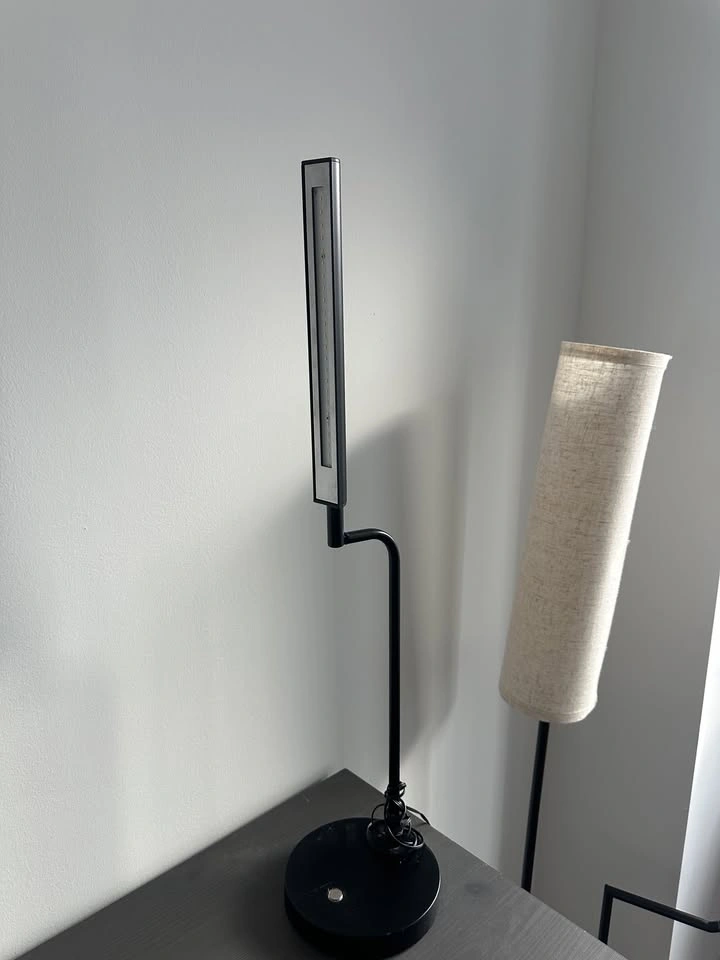 Black LED Desk Lamp with Adjustable Neck - photo 2