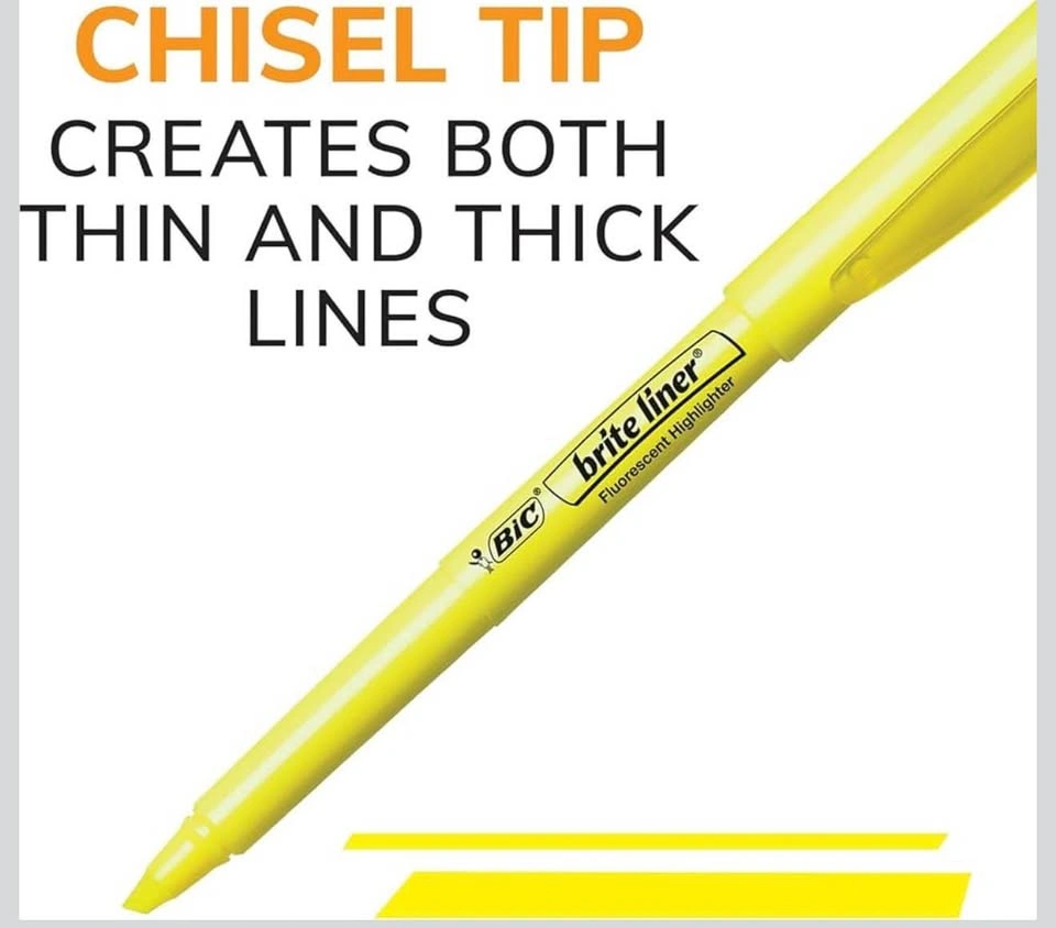 48 BIC Brite Liner Highlighters - Chisel Tip - photo 5