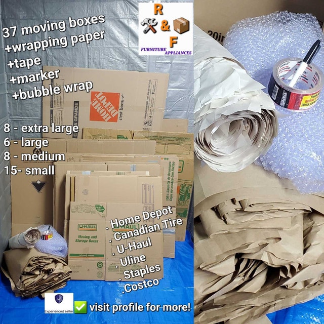✴️ Multi-Size Moving Boxes + Packing Supplies