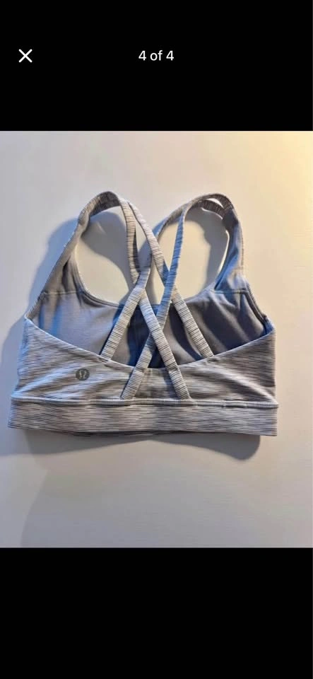 Lululemon Striped Criss-Cross Back Sports Bra Size 2 - photo 4