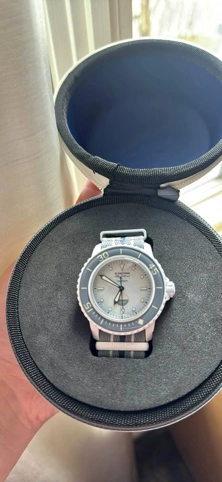 Blancpain x Swatch Scuba Fifty Fathoms Antarctic Ocean White Dia