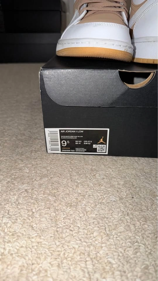 Air Jordan 1 Low "Hemp White" – Size 9.5 | OG Box - photo 2