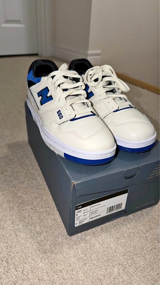 New Balance 550 White/Blue | Men's US 9 | With Box