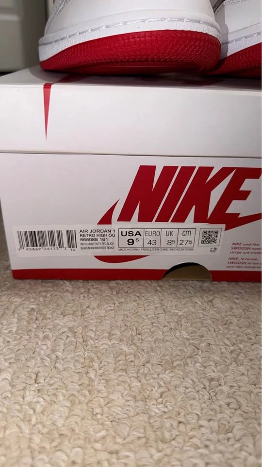 🔥 Air Jordan 1 Retro High OG “Heritage” – Size US 9.5 | DS | OG - photo 3