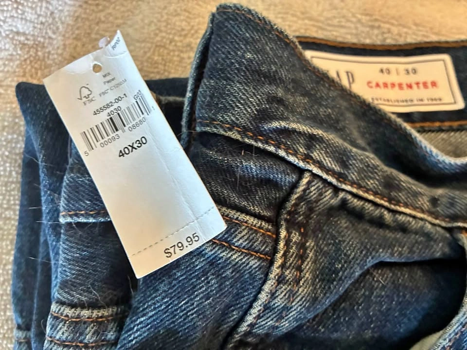 Men's GAP Carpenter Jeans 40x30 - Brand New with Tags