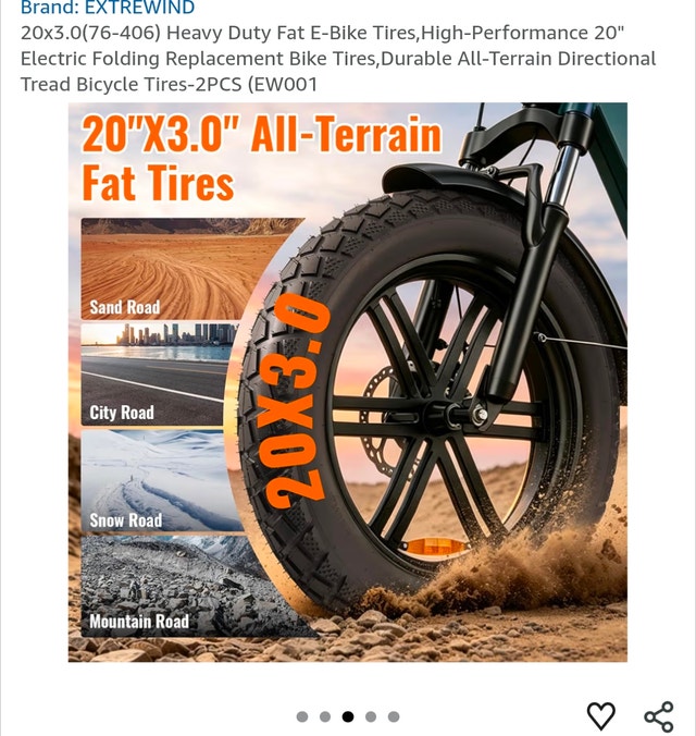 Set of 2 - Bike / E-Bike Tires - New