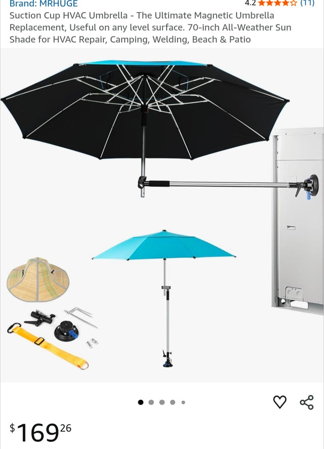 70 inch MRHUGE Suction Cup Sun Umbrella