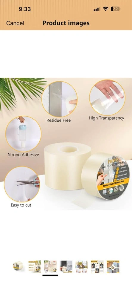 FIFIFO Weather Sealing Tape – Heavy Duty Transparent Draft & Win - photo 3