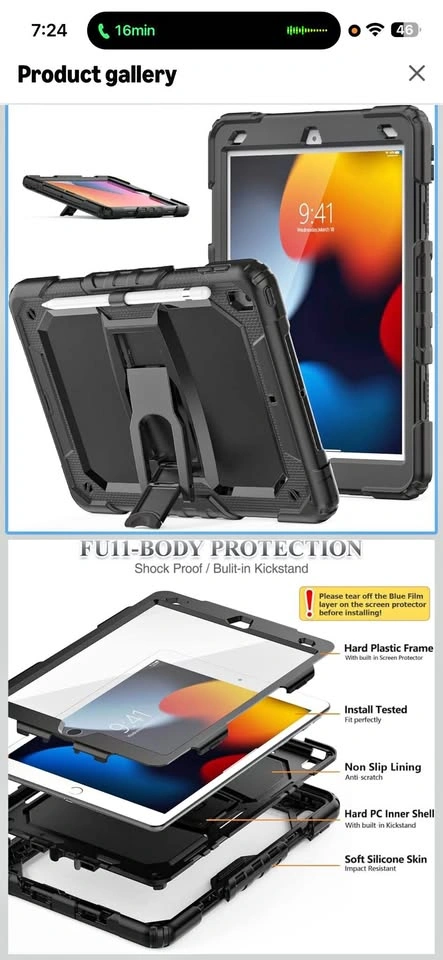 Heavy Duty Shockproof iPad Case - 10.2" (7th/8th/9th Gen)