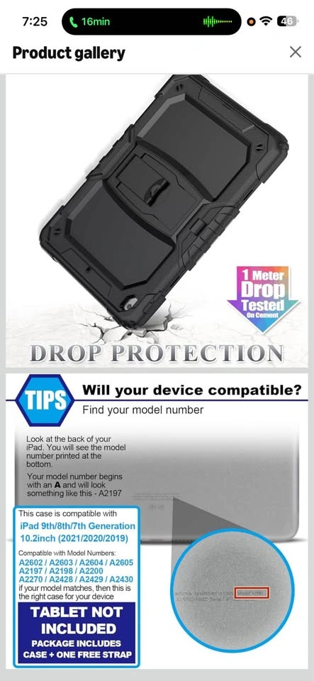 Heavy Duty Shockproof iPad Case - 10.2" (7th/8th/9th Gen) - photo 4
