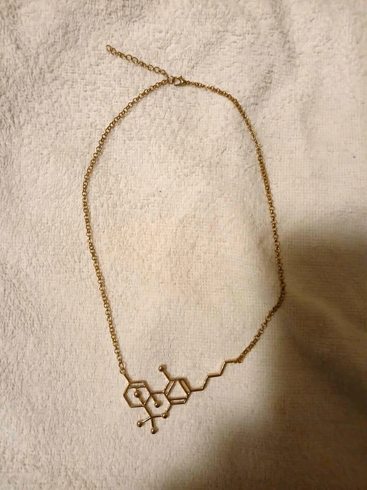Gold-toned THC Molecule Necklace - BNNW