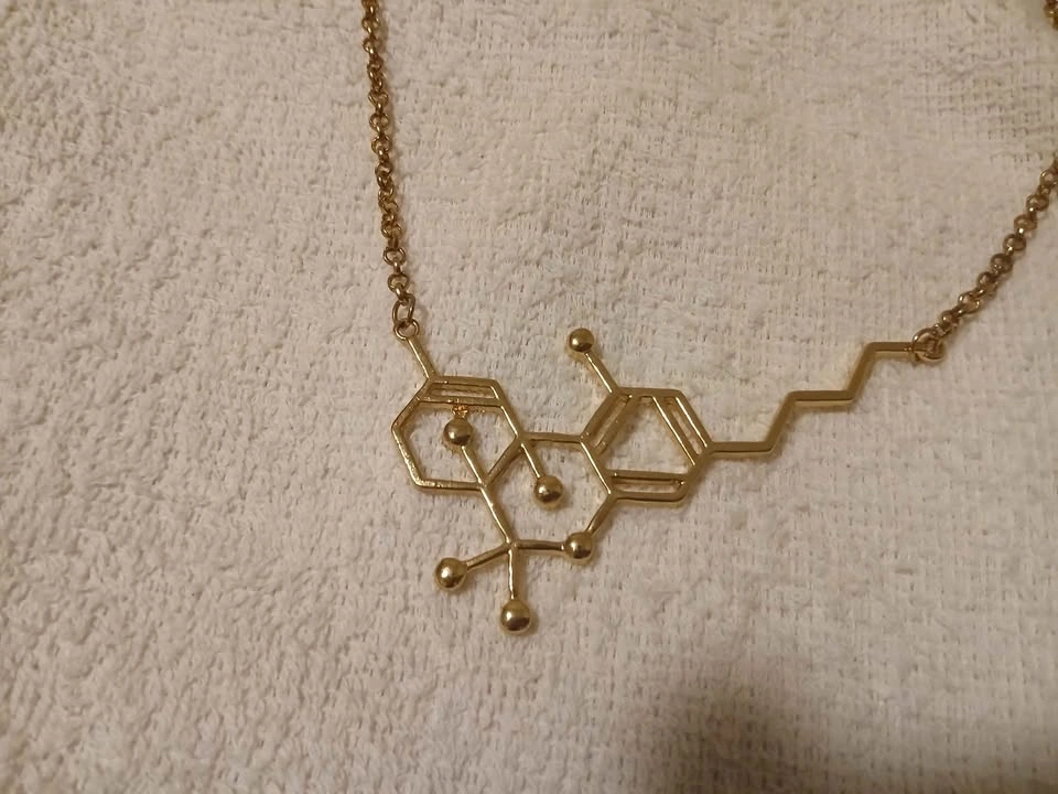 Gold-toned THC Molecule Necklace - BNNW - photo 2