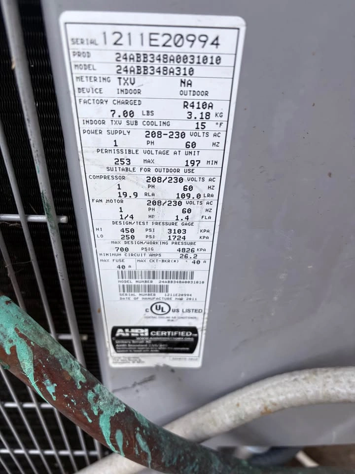 4-Ton Carrier AC Condenser - R410A - Removed During Reno - Can D - photo 3