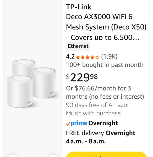TP-Link Deco Mesh Wifi X50 AX3000 System - photo 3