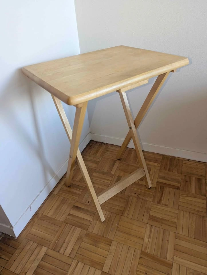 Beechwood Folding TV Tables - photo 2