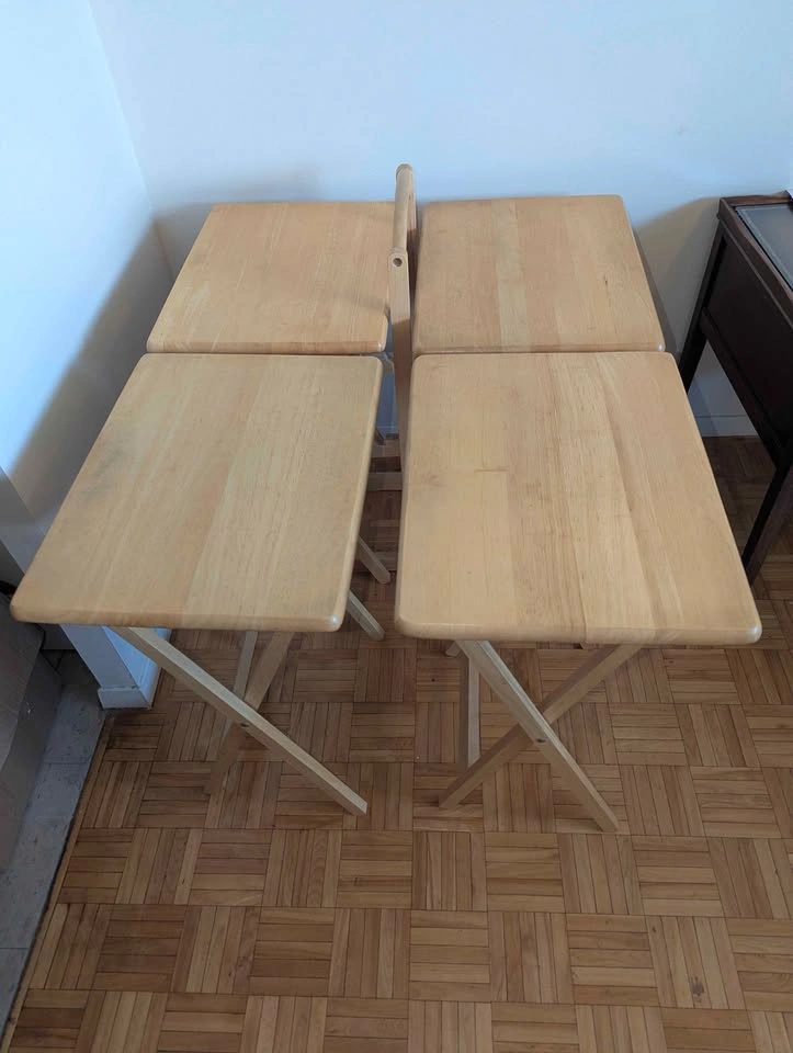 Beechwood Folding TV Tables - photo 3