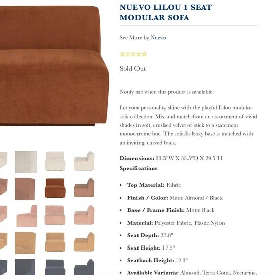 Nuevo Lilou Modular Sofa - photo 4