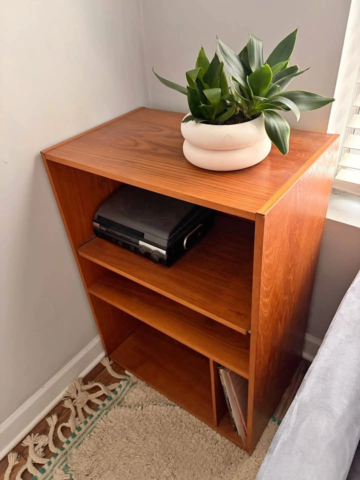 MCM Danish Teak Record Cabinet Stand