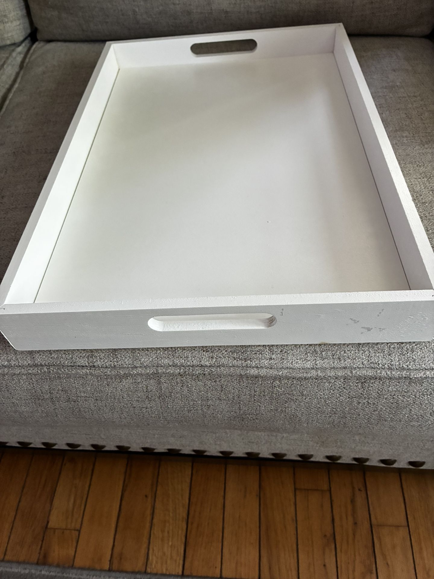 White wooden Serving Tray Never Used