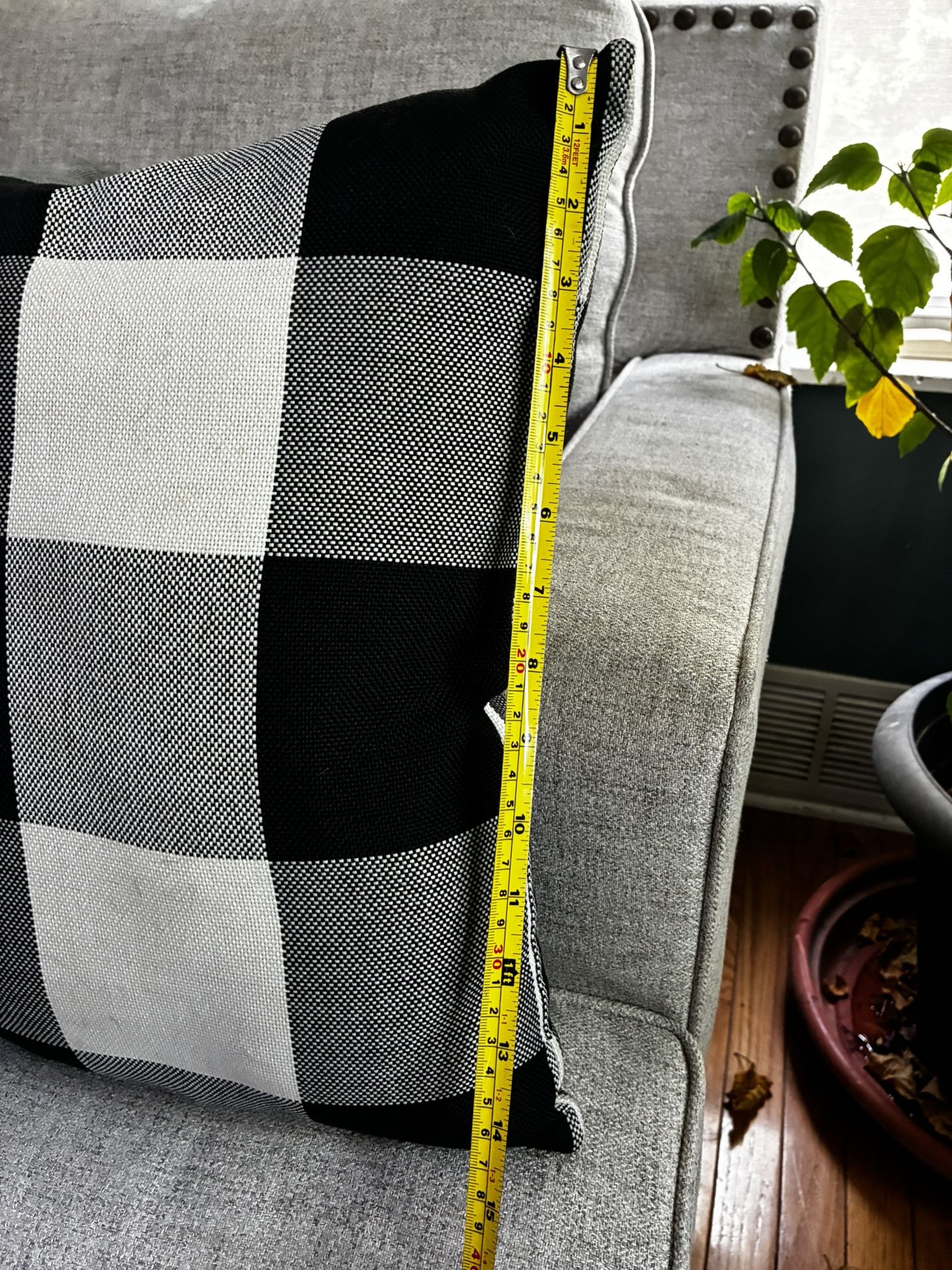 Set Of 4 Accent Pillows Country Farm Black And White - photo 3