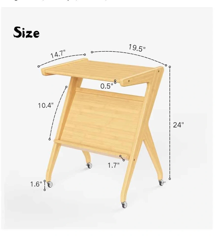 Side table on wheels - photo 2