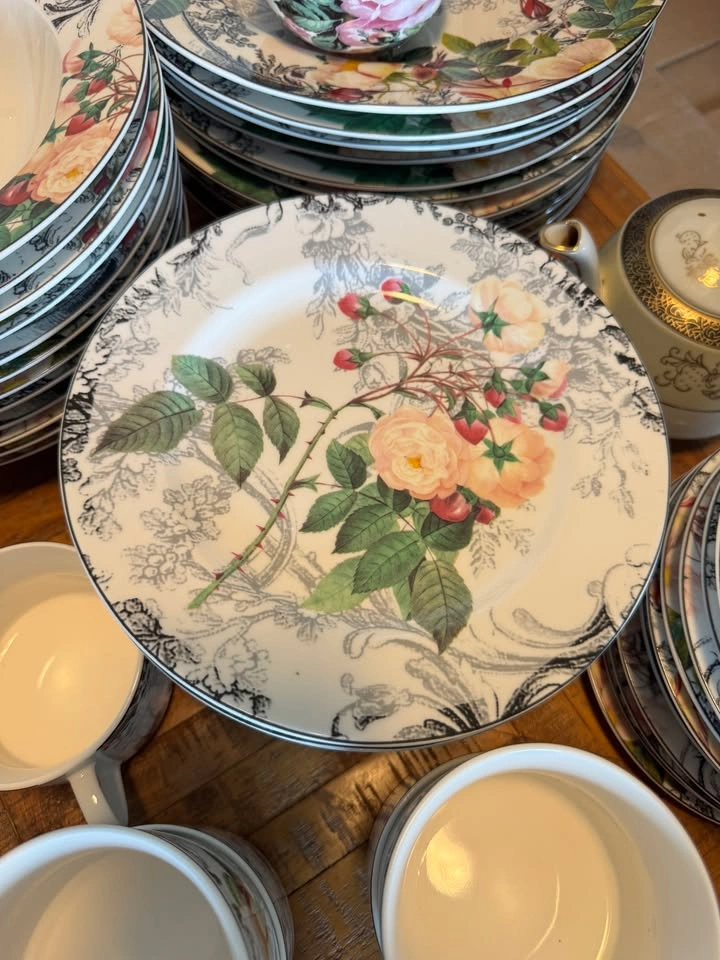 American Atelier Rose Toile Dinnerware Set - 12 Settings + Servi - photo 3