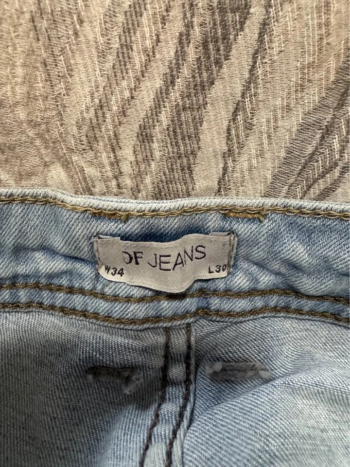 DF Jeans W34 L30 Distressed Light Wash - photo 2
