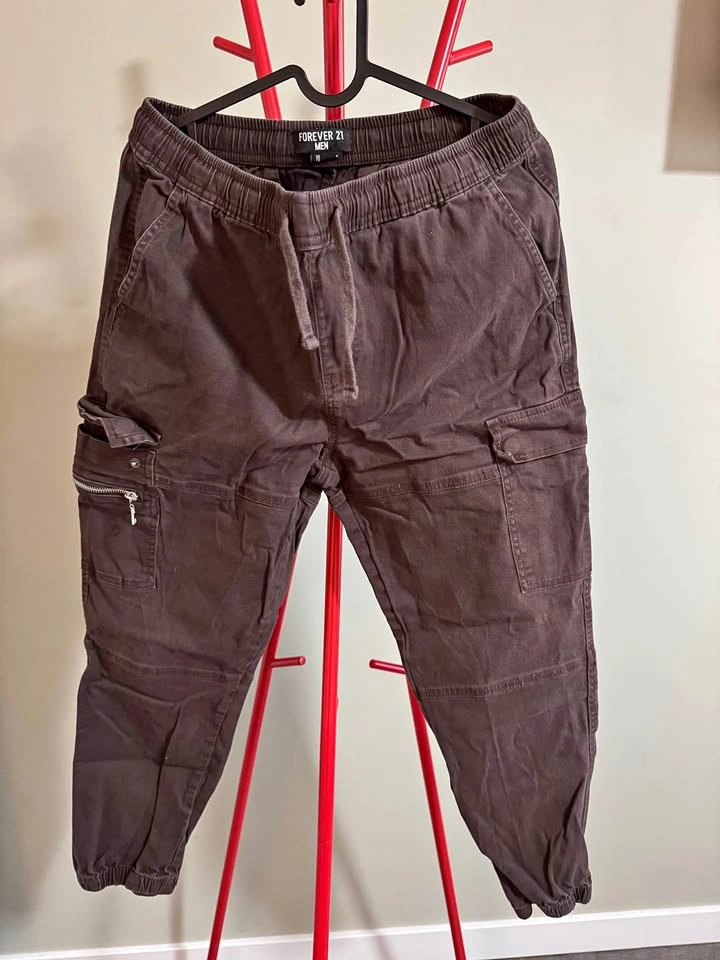 Forever 21 Men Cargo Jogger Pants Size M