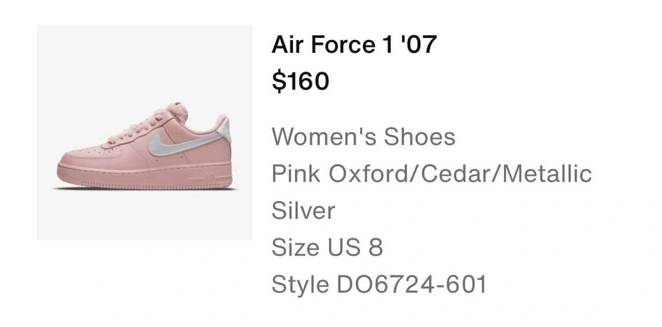 Nike Air Force 1 '07 Pink Women's US 8 w/ Furry Attachments - photo 3