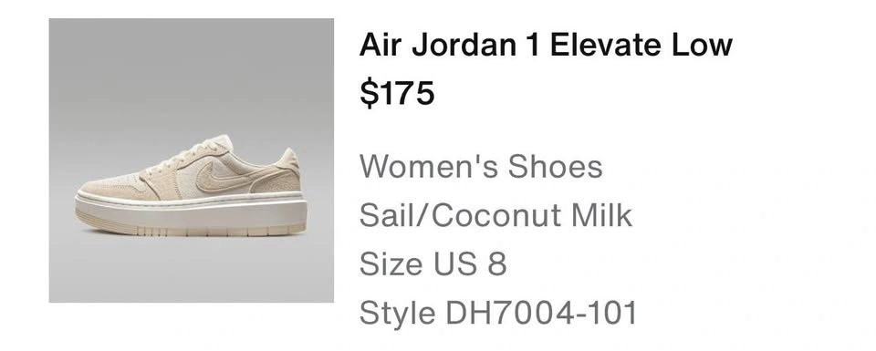 Nike Air Jordan 1 Elevate Low Women's US 8 - photo 3
