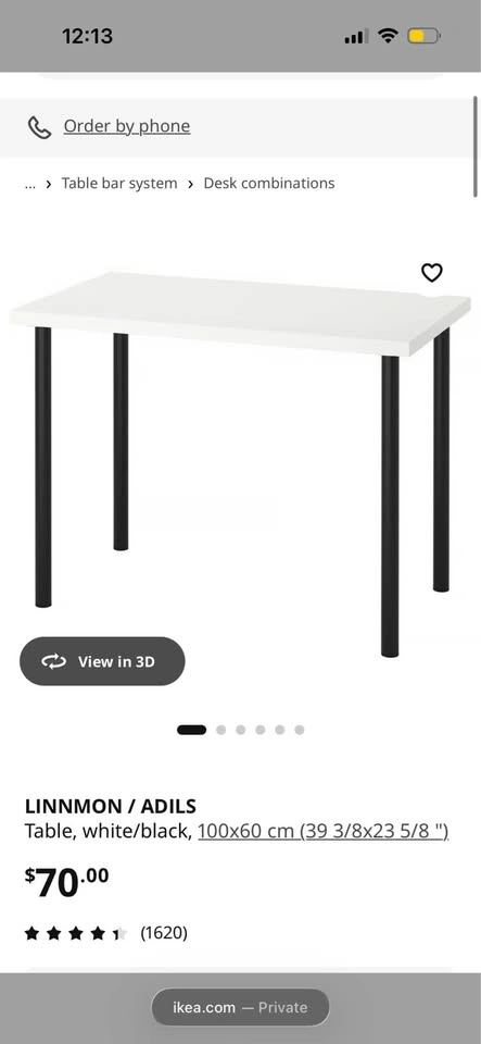 IKEA Linnmon White Desk - photo 2