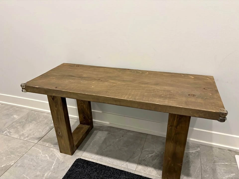 Handmade wooden custom bench
