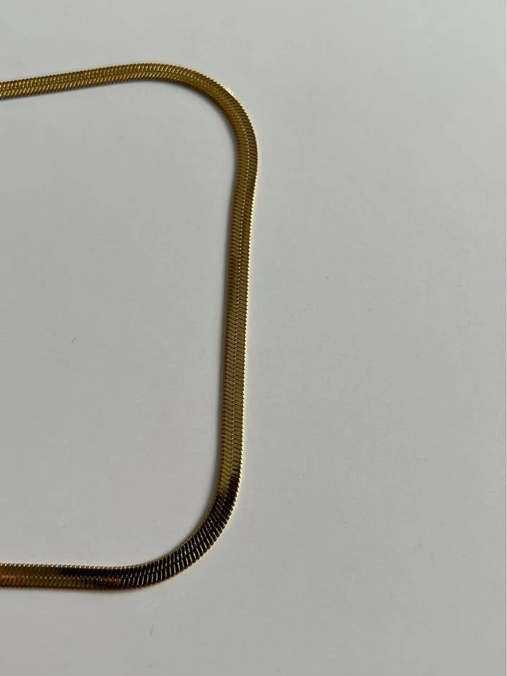 Gold Herringbone Chain Sleek & Smooth Shine