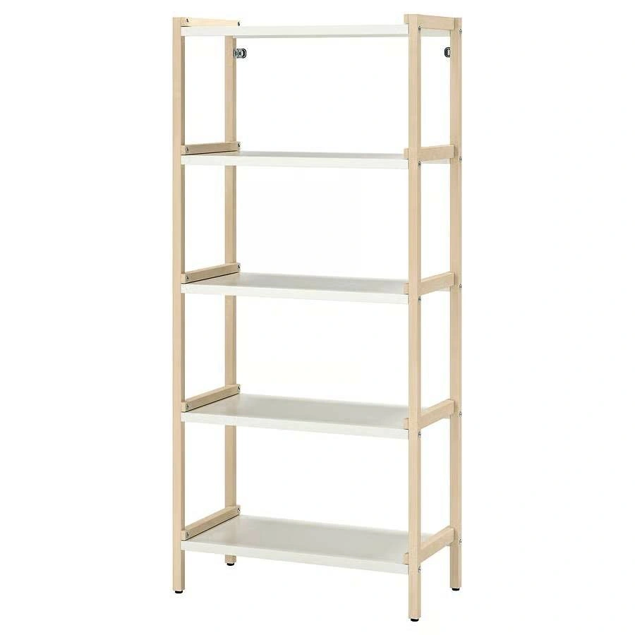 EKENABBEN Open shelf unit, aspen/white