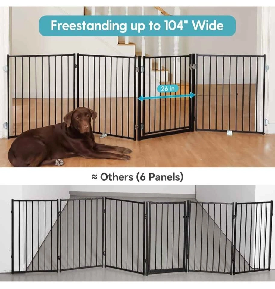 No Pawblems Free Standing Dog Gate w/ Door (4 Panel, 30") - photo 3