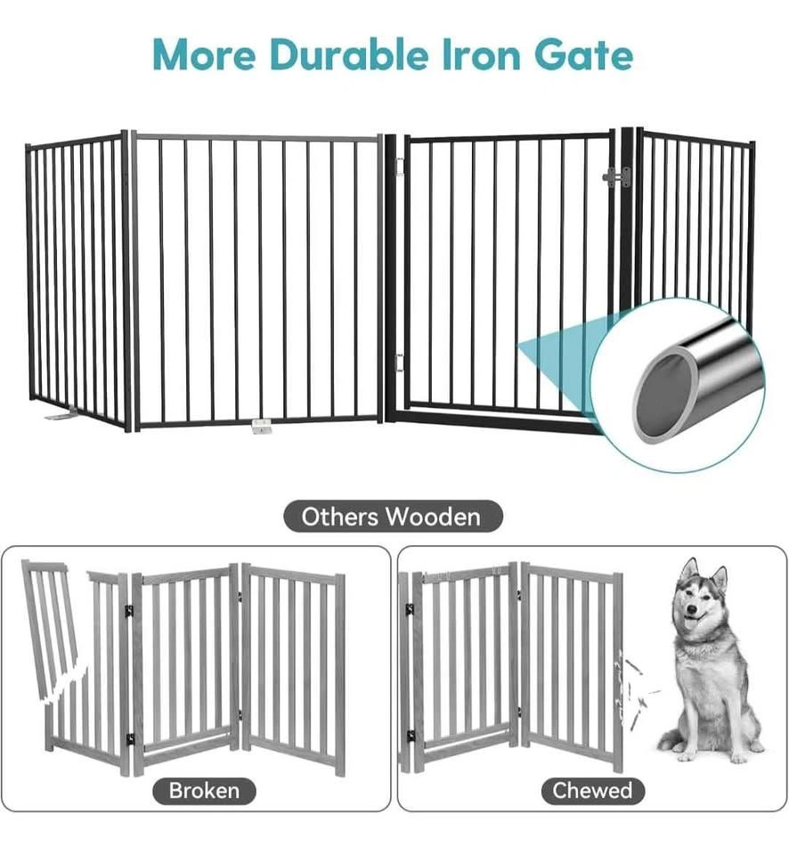 No Pawblems Free Standing Dog Gate w/ Door (4 Panel, 30") - photo 4
