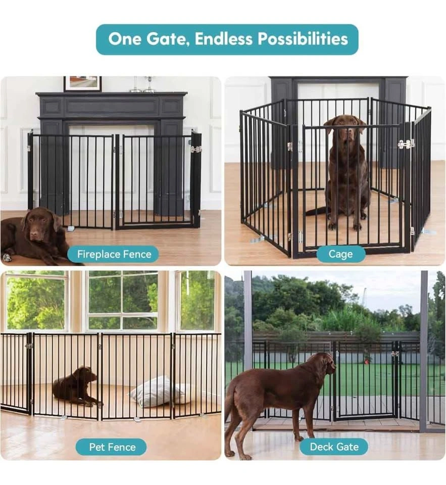 No Pawblems Free Standing Dog Gate w/ Door (4 Panel, 30") - photo 5
