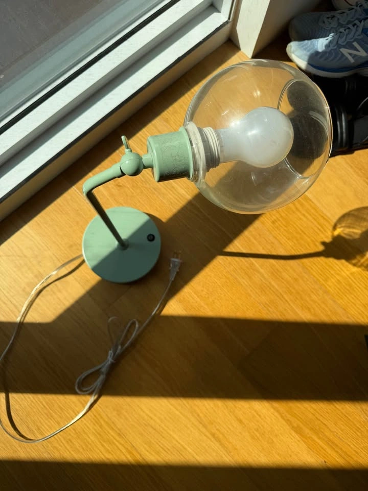 Light Green Sage Industrial Desk Lamp with Bulb - photo 2