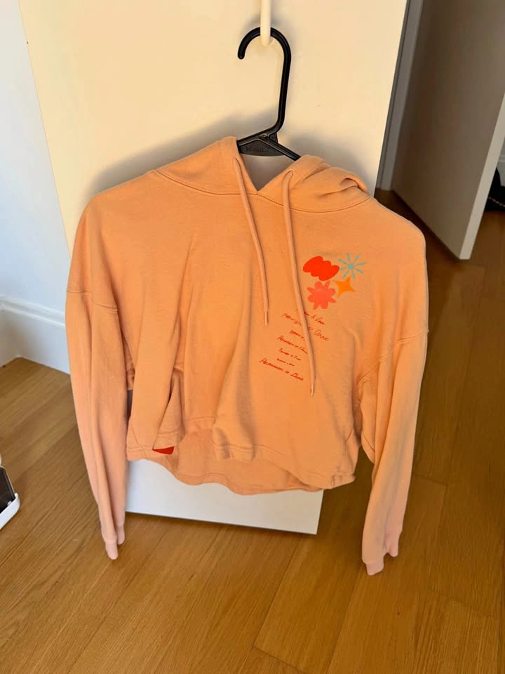 BTS OFFICIAL PTD Permission to Dance Peach Pink Cropped Hoodie L