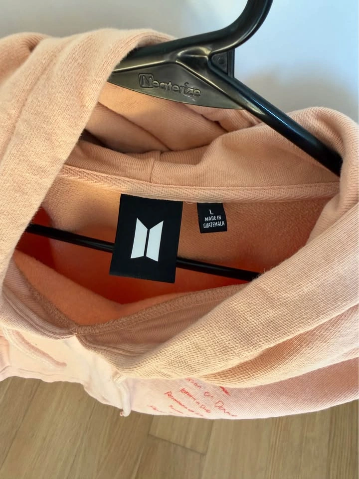 BTS OFFICIAL PTD Permission to Dance Peach Pink Cropped Hoodie L - photo 2