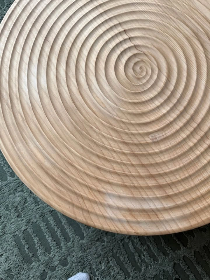 Round Wood Coffee Tables Set - photo 3