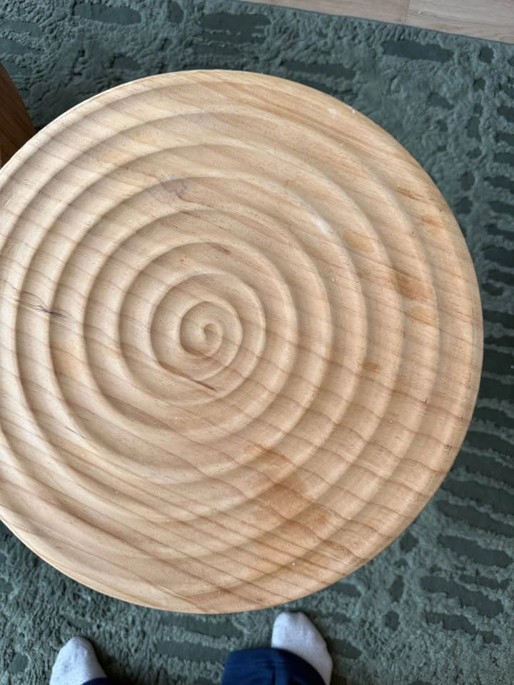 Round Wood Coffee Tables Set - photo 4
