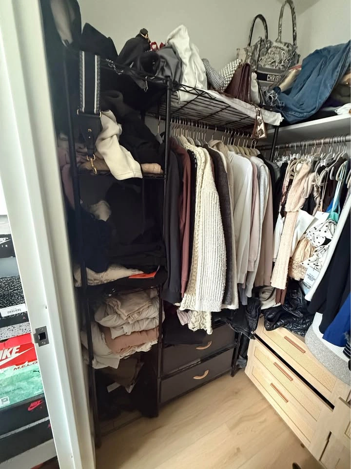 Adjustable Clothing Rack with Shelves & Drawers - photo 3