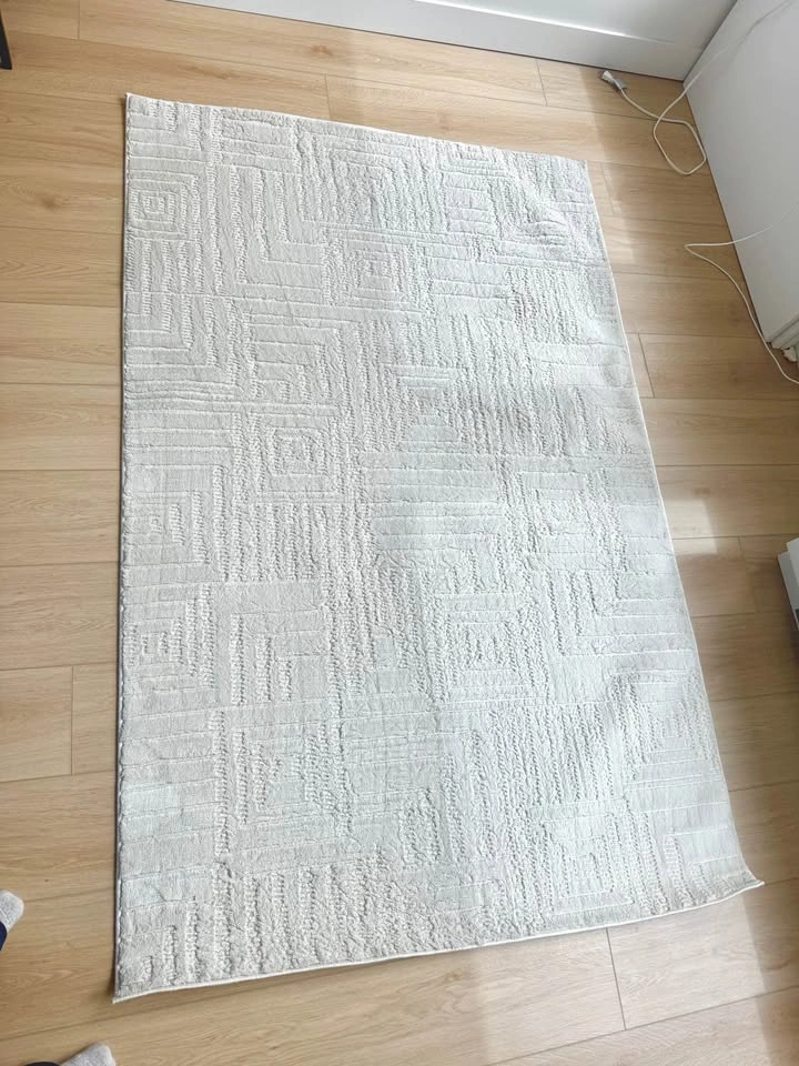 Light Textured Geometric Area Rug - photo 3