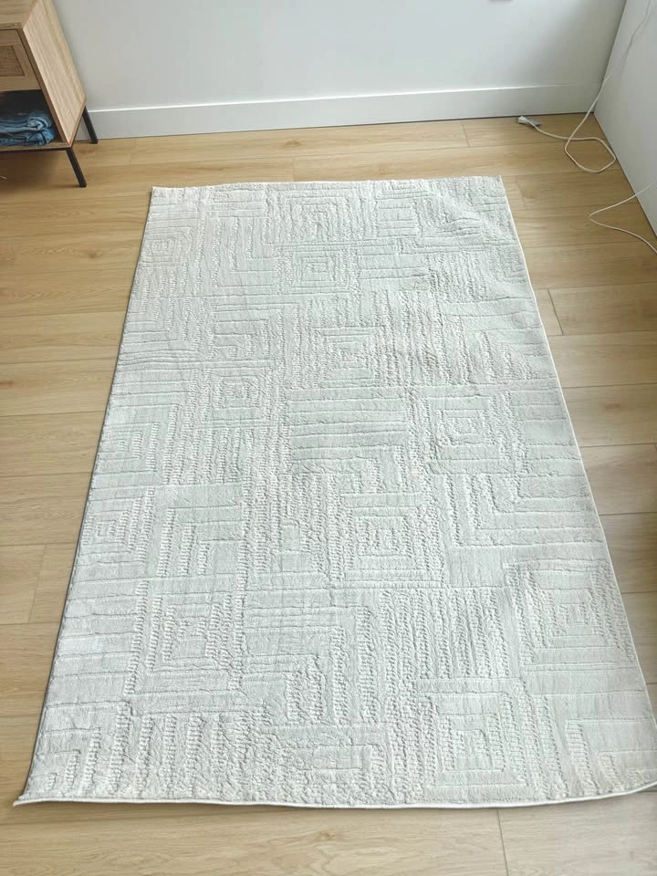 Light Textured Geometric Area Rug - photo 5