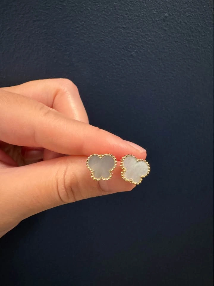 Effy 14K Gold Mother of Pearl Butterfly Studs - photo 3