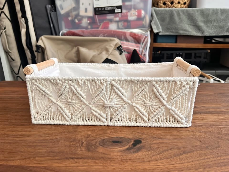 MUST GO 3/31! $5 each or $29 for set of 7 boho macrame/rope bask