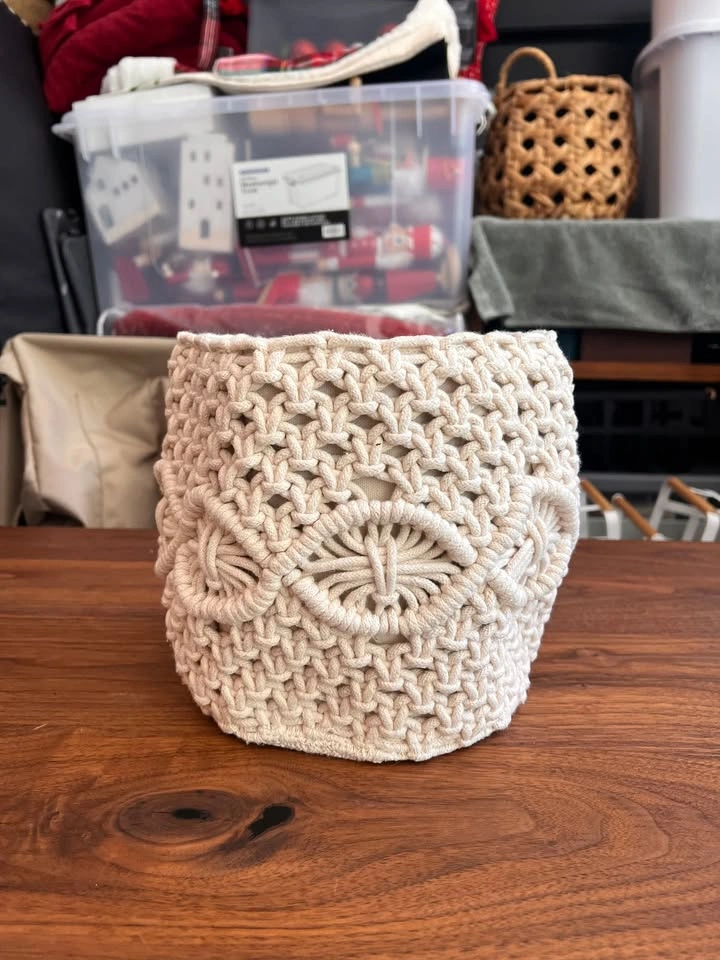 MUST GO 3/31! $5 each or $29 for set of 7 boho macrame/rope bask - photo 2